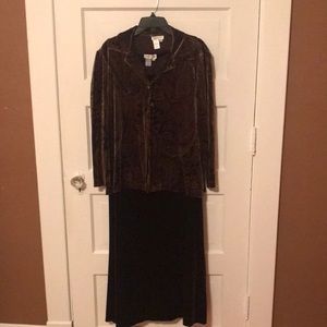Coldwater Creek velvet dress and jacket